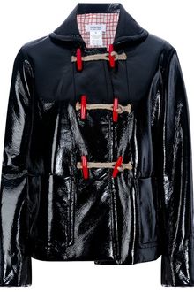 Sonia By Sonia Rykiel Hooded Shiny Coat - Lyst