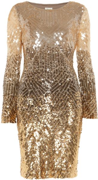 Temperley London Gold Leaf Dress - Lyst