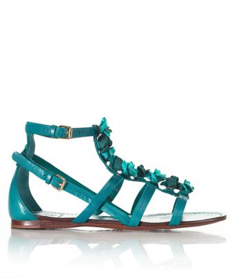 Tory Burch Accessories Resort Flora Flat Sandal - Lyst