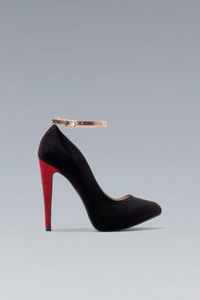 Zara Combined High Heel Court Shoe - Lyst