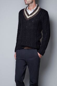 Zara Chunky Sweater - Lyst