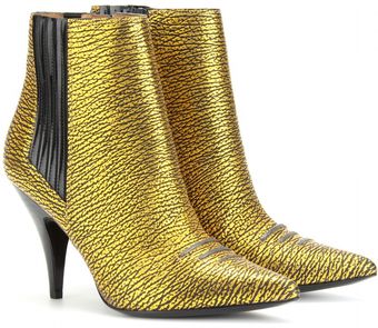 3.1 Phillip Lim Metallic Leather Ankle Boots - Lyst