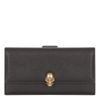 Alexander Mcqueen Black City Leather Skull Charm Wallet in Black - Lyst