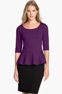 Bobeau Ponte Peplum Top - Lyst