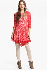 Free People Handkerchief Hem Lace Dress
