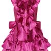 Moschino Ruffled Silkmikado Mini Dress in Pink (fuchsia) - Lyst
