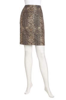 Tahari Metallic Python Pencil Skirt - Lyst