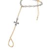 Topshop Cross Chain Hand Bracelet in Silver (mixed metal) - Lyst