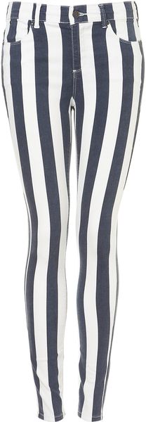 Topshop Stripe Print Jeans  - Lyst