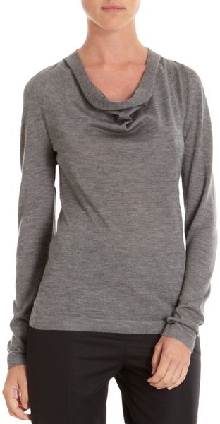Derek Lam Draped Scoopneck Sweater - Lyst
