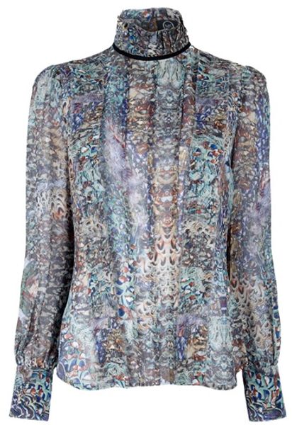Mcq By Alexander Mcqueen Silk Blouse in Multicolor (multi) - Lyst