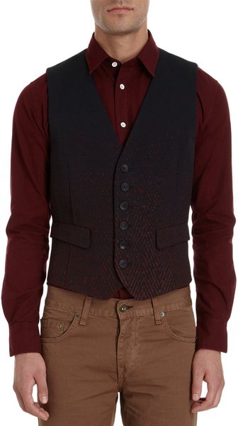 Rag & Bone Grosvenor Waistcoat in Black for Men - Lyst