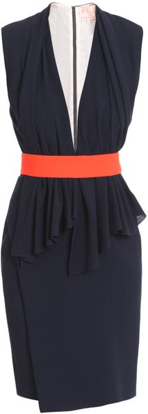 Roksanda Ilincic Darter Sleeveless Dress in Blue (navy) - Lyst