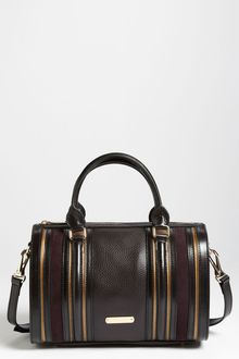 Burberry Prorsum Leather Suede Bowling Bag - Lyst