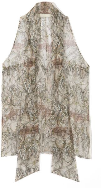 Honor Ss Orchid Print Tie Blouse - Lyst