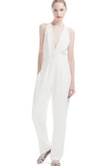 Honor Ss Stretch Canvas V-neck Jumpsuit - Lyst