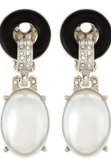 Kenneth Jay Lane Pearly Drop Clipon Earrings - Lyst