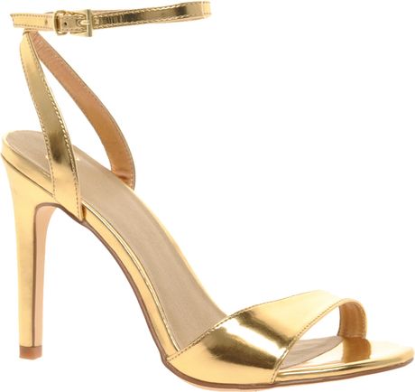 gold strappy heels asos