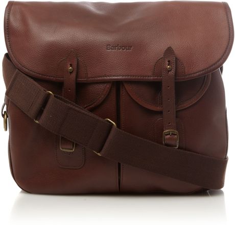 barbour leather bag mens