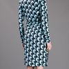 Diane Von Furstenberg Taisha Silk Printed Dress in Blue - Lyst