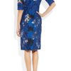 Erdem Sophia Embroidered Satin Twill and Lace Dress in Blue - Lyst