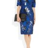 Erdem Sophia Embroidered Satin Twill and Lace Dress in Blue - Lyst