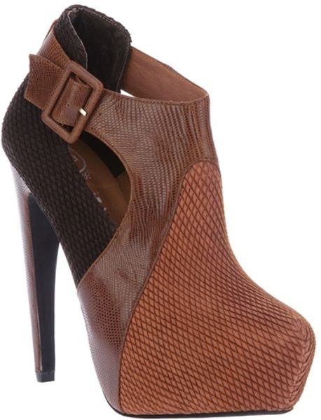 Jeffrey Campbell Tricolour Platform Bootie in Brown - Lyst