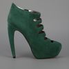 Jeffrey Campbell Cutout Ankle Boot in Green - Lyst