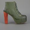 Jeffrey Campbell Laced Up Ankle Boots in Green - Lyst