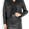 Lanvin KnitEffect Leather Jacket in Black - Lyst