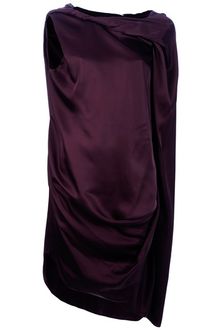 Lanvin Draped Sleeveless Dress - Lyst