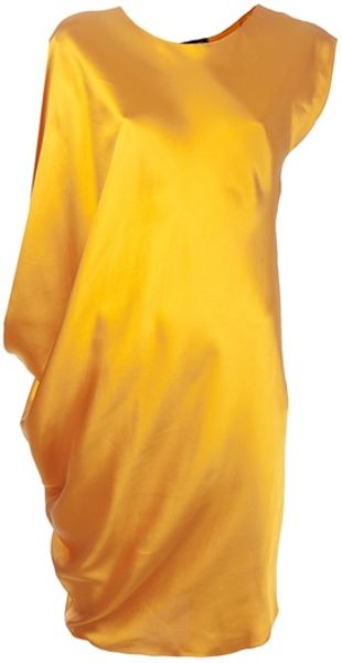 Lanvin Draped Dress - Lyst