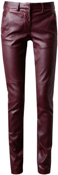 Maison Martin Margiela Leather and Jersey Trousers - Lyst