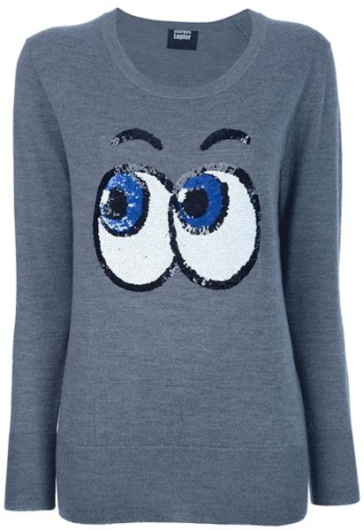 Markus Lupfer Cartoon Eye Sweater in Gray (grey) - Lyst