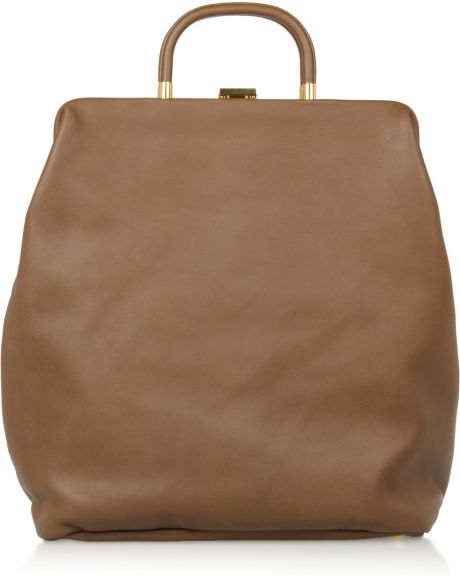 Marni Leather Tote in Brown - Lyst