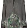 Matthew Williamson Embroidered Woolblend Capestyle Coat in Gray (anthracite) - Lyst