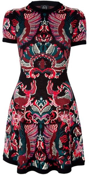 Mcq By Alexander Mcqueen Jacquard Dress in Black - Lyst