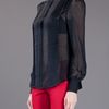 Mcq By Alexander Mcqueen Ruffle Blouse in Black - Lyst