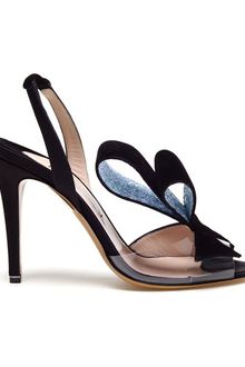 Nicholas Kirkwood Suede and Glitter Slingback Sandals - Lyst