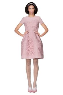 Oscar de la Renta Faille Guipure Dress - Lyst