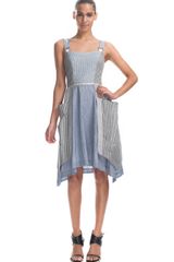 Rag & Bone Indigo Stripe Bedouin Dress