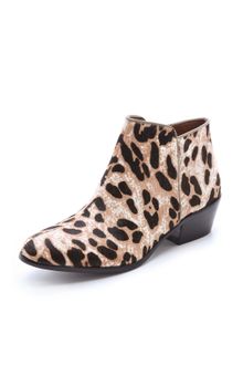 Sam Edelman Petty Snow Leopard Booties - Lyst