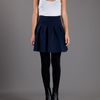 T By Alexander Wang Box Pleat Mini Skirt in Blue - Lyst