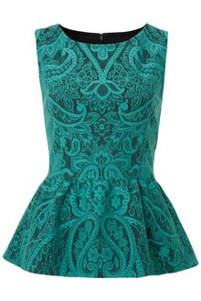 Therapy Bonded Lace Peplum Top - Lyst