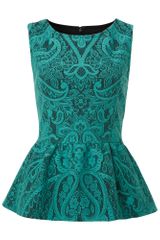 Therapy Bonded Lace Peplum Top