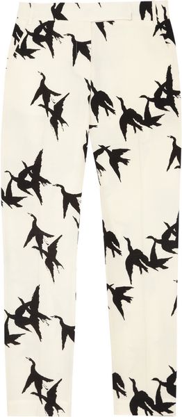 Tibi Paloma Printed Cropped Straight-Leg Pants - Lyst