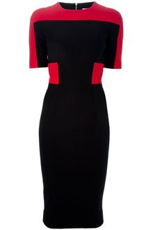 Victoria Beckham Contrast Panel Dress - Lyst