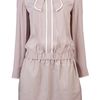 Victoria Beckham Studded Bow Dress in Gold - Lyst