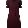 Victoria Beckham Collared Dress in Brown (prune) - Lyst
