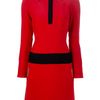 Victoria Beckham Collared Dress in Red - Lyst